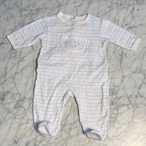 Rainbow Tag Gymboree Newborn Little Bloom Embroidered Footed One-Piece